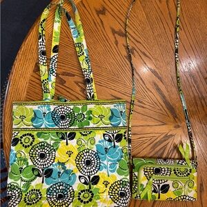 Vera Bradley Limes Up Tote and Crossbody Set
